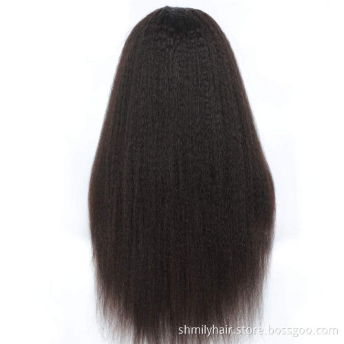 Full Customize Packing Wig Box/Bag Malaysian Yaki Kinky Straight Lace Front Closure Wig Vendor Cheap Human Hair Swiss Lace Wig
